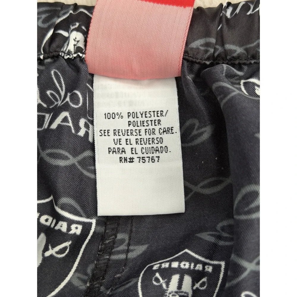 Oakland Raiders NFL For Her Satin Pajama Set XL Black Cami Top Pants Sleepwear